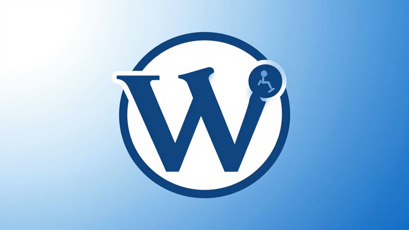 WordPress logo with accessibility icon.